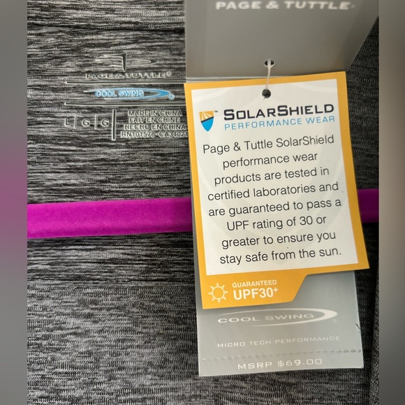 Page & Tuttle Heather Colorblock Layering Jacket Womens L Golf Cool Swing Zip - Picture 7 of 8